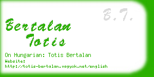 bertalan totis business card